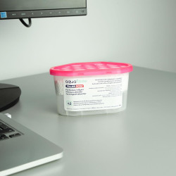 Aquafloow Déshumidificateur 400 ml, Réduit l'humidité de l'air, 6 Pièces ROSE | Neutraliseur d'odeurs, Absorbeur d'humidité pour