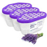 Aquafloow Déshumidificateur 400 ml, Réduit l'humidité de l'air, 3 Pièces LAVENDER | Neutraliseur d'odeurs, Absorbeur d'humidité 
