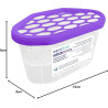 Aquafloow Déshumidificateur 400 ml, Réduit l'humidité de l'air, 3 Pièces LAVENDER | Neutraliseur d'odeurs, Absorbeur d'humidité 