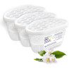 Aquafloow Déshumidificateur 400 ml, Réduit l'humidité de l'air, 3 Pièces JASMINE | Neutraliseur d'odeurs, Absorbeur d'humidité p