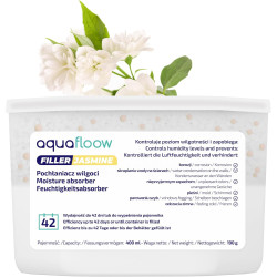 Aquafloow Déshumidificateur 400 ml, Réduit l'humidité de l'air, 3 Pièces JASMINE | Neutraliseur d'odeurs, Absorbeur d'humidité p