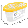 Aquafloow Déshumidificateur 400 ml, Réduit l'humidité de l'air, 3 Pièces LEMON | Neutraliseur d'odeurs, Absorbeur d'humidité pou