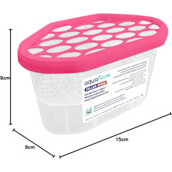 Aquafloow Déshumidificateur 400 ml, Réduit l'humidité de l'air, 3 Pièces ROSE | Neutraliseur d'odeurs, Absorbeur d'humidité pour