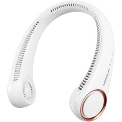Morelax Ventilateur Portable de Cou Pliable, 4000mAh USB Rechargeable, 3 Vitesses Réglables, Collier Ventilateurs Nuque Personne