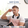 Morelax Ventilateur Portable de Cou Pliable, 4000mAh USB Rechargeable, 3 Vitesses Réglables, Collier Ventilateurs Nuque Personne