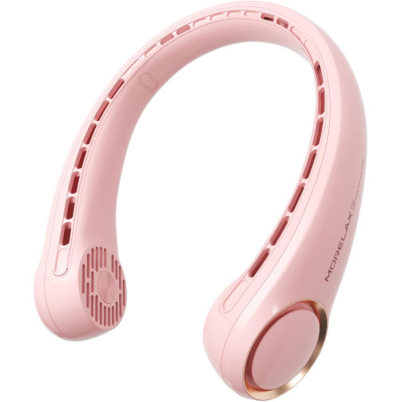Morelax Ventilateur de Cou Portable, 3 Vitesses Réglables, Silencieux, Batterie USB 4000mAh Rechargeable, Léger, Idéal pour Mais
