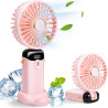 BOSONER Mini ventilateur portable – Ventilateur électrique rechargeable avec 5 vitesses – Petit ventilateur portable 4000 mAh à 