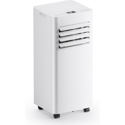 Climatiseur mobile 9000 BTU, 4 en 1 (refroidissement/déshumidification/ventilateur/mode veille), télécommande, écran LED, minute