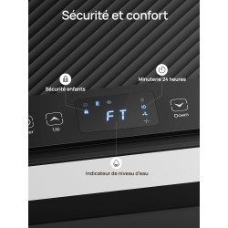 Climatiseur mobile 7000 BTU, 4 en 1 (refroidissement/déshumidification/ventilateur/mode veille), télécommande, écran LED, minute
