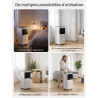 Climatiseur mobile 7000 BTU, 4 en 1 (refroidissement/déshumidification/ventilateur/mode veille), télécommande, écran LED, minute