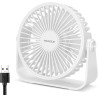 TriPole Ventilateur USB de Bureau, Mini Ventilateur Silencieux 3 Vitesses, Rotation 360°, Câble 1,5 m, Ventilateur Compact 4,5 P