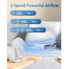 TriPole Ventilateur USB de Bureau, Mini Ventilateur Silencieux 3 Vitesses, Rotation 360°, Câble 1,5 m, Ventilateur Compact 4,5 P