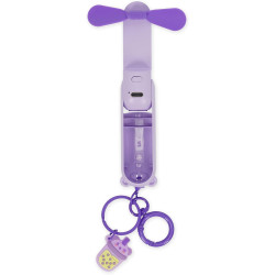 Legami – Mini Fan, Ventilateur Portable et Rechargeable, Motif Ours en Peluche, 3 Vitesses, Compact et Pliable, avec lumière et 