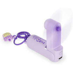 Legami – Mini Fan, Ventilateur Portable et Rechargeable, Motif Ours en Peluche, 3 Vitesses, Compact et Pliable, avec lumière et 