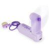 Legami – Mini Fan, Ventilateur Portable et Rechargeable, Motif Ours en Peluche, 3 Vitesses, Compact et Pliable, avec lumière et 