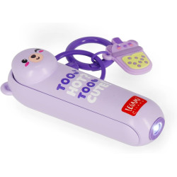 Legami – Mini Fan, Ventilateur Portable et Rechargeable, Motif Ours en Peluche, 3 Vitesses, Compact et Pliable, avec lumière et 