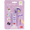 Legami – Mini Fan, Ventilateur Portable et Rechargeable, Motif Ours en Peluche, 3 Vitesses, Compact et Pliable, avec lumière et 
