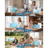 Climatiseur Mobile avec Réservoir 900ML, Refroidisseur d'Air 3 Niveaux & 2 Brumisation, Mini Climatiseur Portable, Minuterie Pro