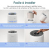 LEVOIT Filtre de rechange pour purificateur d'air HEPA 3 en 1, charbon actif à haute efficacité, noyau mini-RF blanc