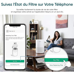 LEVOIT Filtre à Air de Rechange pour Purificateur Core 200S, HEPA et Charbon Actif, Contre Allergies, Fumée, Poussière, Pollen, 