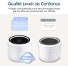 LEVOIT Filtre à Air de Rechange pour Purificateur Core 200S, HEPA et Charbon Actif, Contre Allergies, Fumée, Poussière, Pollen, 