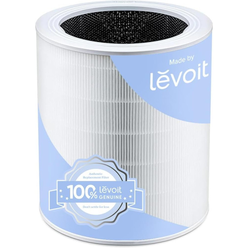 LEVOIT Core 600S-P Filtre de rechange pour purificateur d'air Core 600S-RF, prend en charge le mode veille HEPA, charbon actif à