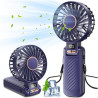 Ventilateur Portable, 5 Vitesses et 20h Fonctionnement, Mini Ventilateur USB Rechargeable avec 4500 mAh Batterie, Puissant et Si