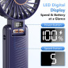 Ventilateur Portable, 5 Vitesses et 20h Fonctionnement, Mini Ventilateur USB Rechargeable avec 4500 mAh Batterie, Puissant et Si