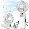 Ventilateur Portable, 5 Vitesses et 20h Fonctionnement, Mini Ventilateur USB Rechargeable avec 4500 mAh Batterie, Puissant et Si