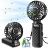 Mini Ventilateur Portable, Poche et Léger Rechargeable(4500mAh & Autonomie 20h), Petit Ventilateur de Table Pliable pour Maison/
