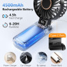 Mini Ventilateur Portable, Poche et Léger Rechargeable(4500mAh & Autonomie 20h), Petit Ventilateur de Table Pliable pour Maison/