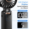 Mini Ventilateur Portable, Poche et Léger Rechargeable(4500mAh & Autonomie 20h), Petit Ventilateur de Table Pliable pour Maison/