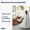De'Longhi Pinguino PAC EX93 Climatiseur mobile, avec tuyau d'échappement, 60 dB(A), technologie Whisper - Très silencieux, pour 