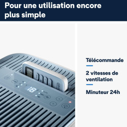 De'Longhi Pinguino Compact ES72 YOUNG, Modèle 2022, Climatiseur Mobile Silencieux, 8.300 BTU/h, 2,1 kW, 60m3, Gaz R290, Fonction