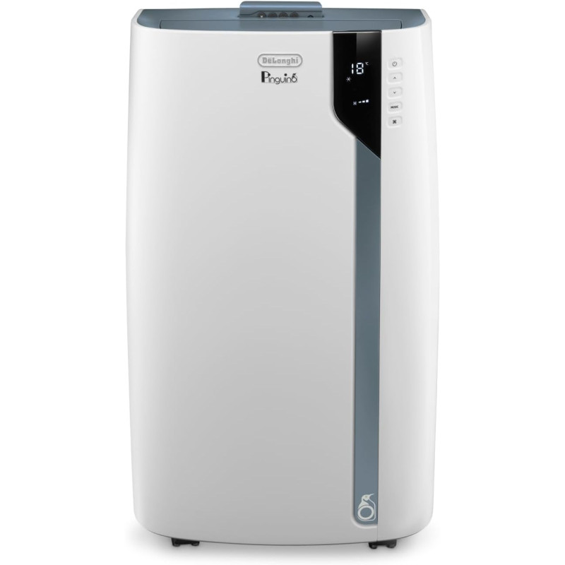 De'Longhi Pinguino PAC EX105 Climatiseur mobile avec technologie EcoRealFeel 10 000 BTU/h, pour pièces jusqu'à 100 m³, fonction 