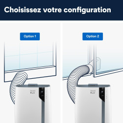 De'Longhi Pinguino PAC EX105 Climatiseur mobile avec technologie EcoRealFeel 10 000 BTU/h, pour pièces jusqu'à 100 m³, fonction 