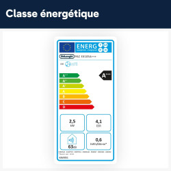 De'Longhi Pinguino PAC EX105 Climatiseur mobile avec technologie EcoRealFeel 10 000 BTU/h, pour pièces jusqu'à 100 m³, fonction 