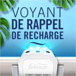 Febreze Recharges pour Diffuseur Électrique, Parfum Linge Frais, 2 recharges de 20ml, 3 Parfums en Alternance, Combat les Odeurs