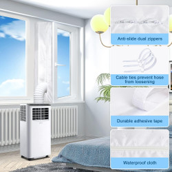 Joint de Fenêtre Climatisation 560CM, Tissus Calfeutrage Mobile pour Climatiseur Portatif et Sèche-Linge