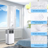 Joint de Fenêtre Climatisation 560CM, Tissus Calfeutrage Mobile pour Climatiseur Portatif et Sèche-Linge