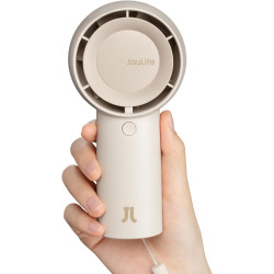 JISULIFE Mini Ventilateur Turbo Portable [16H Max] Personnel, Rechargeable USB 4000mAh, Petit Ventilateur de Poche à Piles avec 