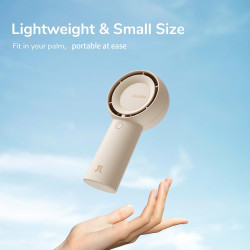 JISULIFE Mini Ventilateur Turbo Portable [16H Max] Personnel, Rechargeable USB 4000mAh, Petit Ventilateur de Poche à Piles avec 