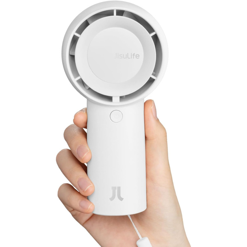 JISULIFE Mini Ventilateur Turbo Portable [16H Max] Personnel Rechargeable USB 4000mAh, Petit Ventilateur de Poche à Piles avec 5