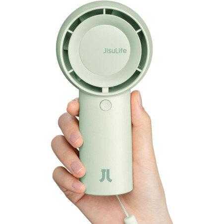 JISULIFE Ventilateur Turbo [16H Max] Mini Portable, Personnel Rechargeable USB 4000mAh, Petit de Poche à Piles avec 5 Vitesses -