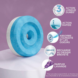 Rubson – AERO 360° Recharges en tabs parfum lavande relaxante, recharges pour absorbeur d'humidité, ultra absorbantes et anti od