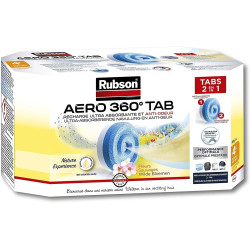 Rubson – AERO 360° Recharges en tabs parfum lavande relaxante, recharges pour absorbeur d'humidité, ultra absorbantes et anti od