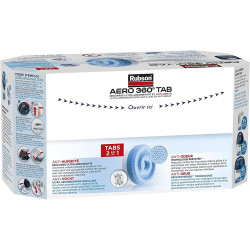 Rubson AERO 360° Recharges en tabs neutres pour absorbeur d'humidité, recharges pour déshumidificateurs AERO 360° ultra absorban