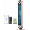 DREO 25 dB Ventilateur de tour silencieux Smart, 106cm de hauteur 4 modes 9-vitesse Max 7,9m/s 12H Timer Ventilateur oscillant à