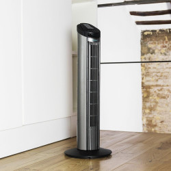 Cecotec Ventilateur de Tour Numérique avec Minuteur et Télécommande EnergySilence 890 Skyline. 50 W, 30'' (76 cm) de Hauteur, Os
