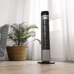 Cecotec Ventilateur de Colonne EnergySilence 850 Skyline, Minuterie, 45 W, Hauteur 33" (84 cm), Moteur en Cuivre, 3 Vitesses, Os